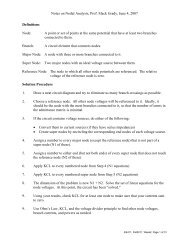 Notes on Nodal Analysis, Prof. Mack Grady, June 4, 2007 ... - ECS