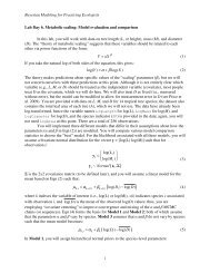 Metabolic scaling lab (revised) - Classes | @ Warner College of ...