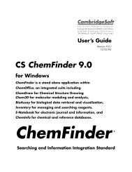 ChemFinder User's Manual - CambridgeSoft
