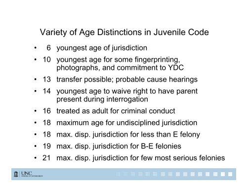 Janet Mason Presentation on Juvenile Age - North Carolina ...