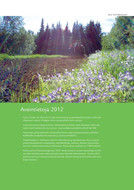 Vuosikertomus 2012 - ProAgria Oulu