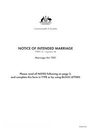 Notice of Intended Marriage (Form 13)