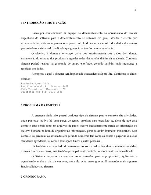 REQUISITOS FUNCIONAIS - INF-Unioeste