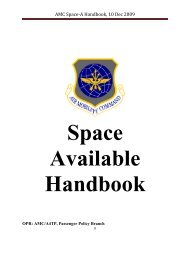 AMC Space-A Handbook, 10 Dec 2009 - Air Mobility Command