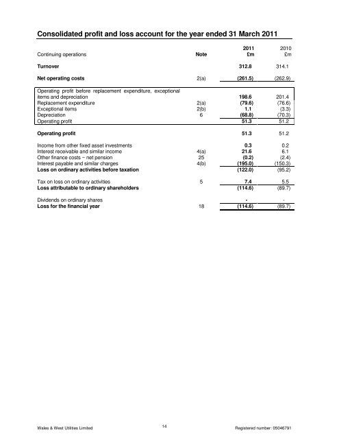 Wales & West Utilities Limited - Directors' report ... - Our Home Page