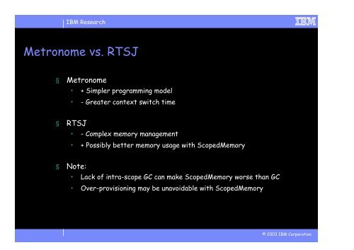 The Metronome: A Simpler Approach to Garbage ... - Researcher - IBM