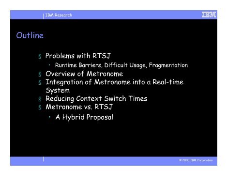 The Metronome: A Simpler Approach to Garbage ... - Researcher - IBM