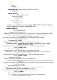 Curriculum vitae Europass - ARACIS