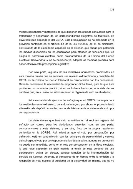 Informe del Consejo de Estado sobre el régimen electoral