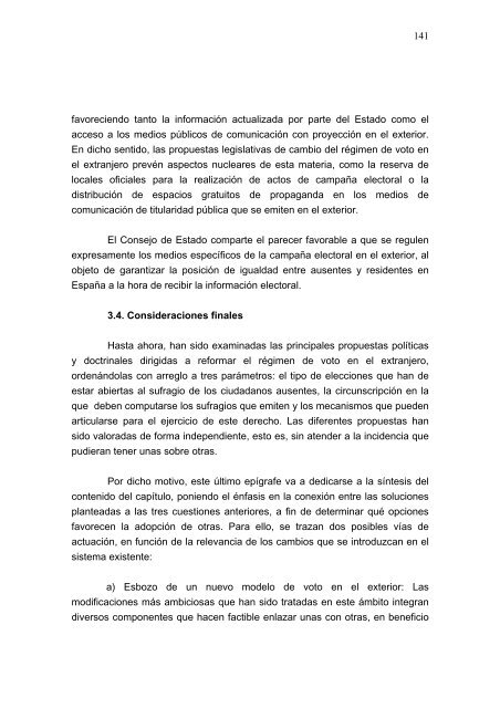 Informe del Consejo de Estado sobre el régimen electoral