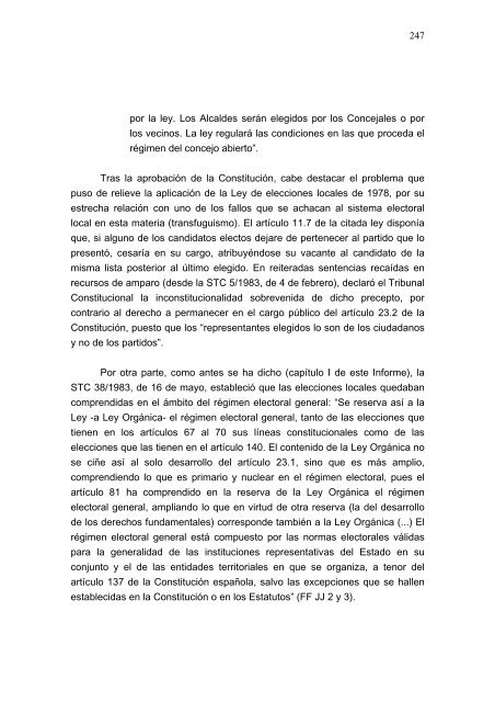 Informe del Consejo de Estado sobre el régimen electoral