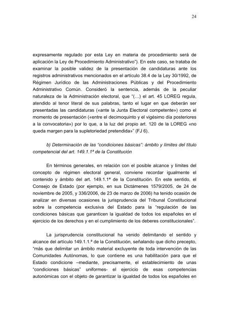 Informe del Consejo de Estado sobre el régimen electoral