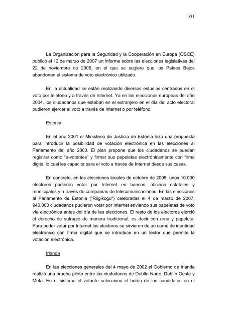 Informe del Consejo de Estado sobre el régimen electoral