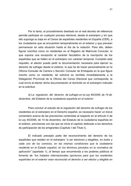 Informe del Consejo de Estado sobre el régimen electoral