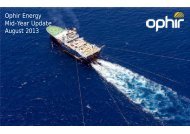 Download Presentation - Ophir Energy