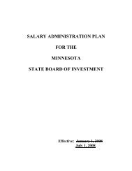 salary administration plan for the minnesota state board of investment