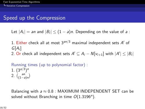 Fast Exponential-Time Algorithms to solve NP-complete ... - Lita