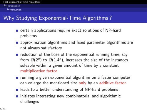 Fast Exponential-Time Algorithms to solve NP-complete ... - Lita