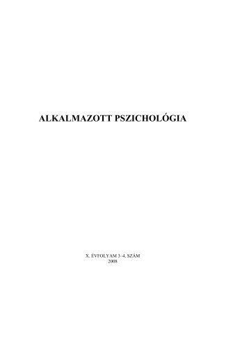 letöltése (PDF) - Alkalmazott Pszichológia - Eötvös Loránd ...