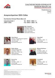 Ansprechpartner DEG CÃ¶lbe - Dachdecker-Einkauf Rhein-Main eG