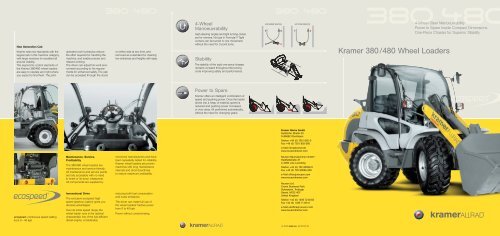 Kramer 380/480 Wheel Loaders Stability
