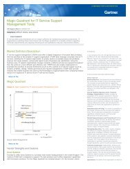 Magic Quadrant for IT Service Support Management Tools - RightStar