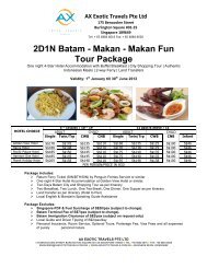 2D1N Batam - Makan - Makan Fun Tour Package - AX Exotic Travels