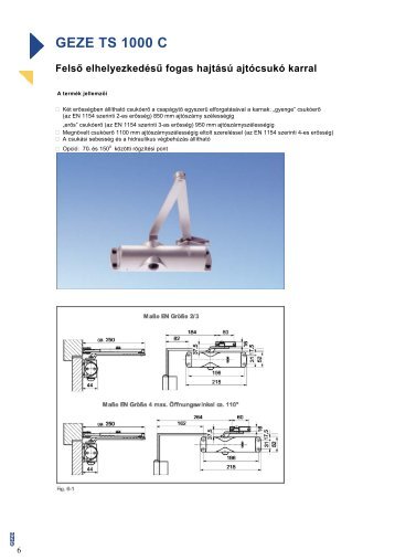 GEZE TS 1000 C - Ajtogyar.hu