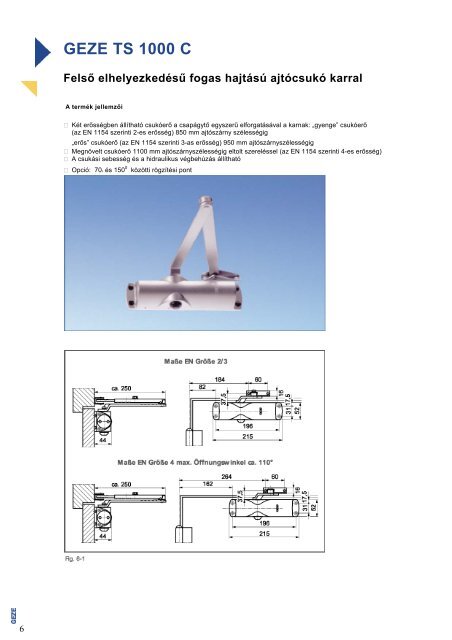 GEZE TS 1000 C - Ajtogyar.hu