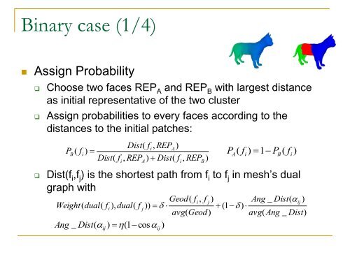 Hierarchical Mesh Decomposition using Fuzzy Clustering and Cuts