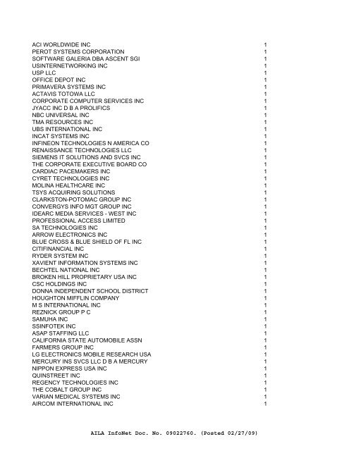 FY08 counts--ALL EMPLOYERS of Initial H-1Bs - Visa Lawyer Blog