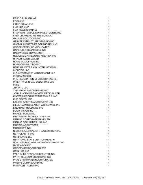 FY08 counts--ALL EMPLOYERS of Initial H-1Bs - Visa Lawyer Blog