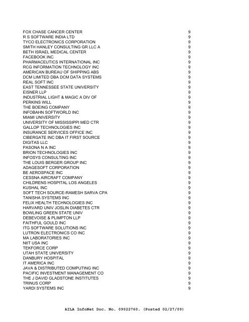 FY08 counts--ALL EMPLOYERS of Initial H-1Bs - Visa Lawyer Blog