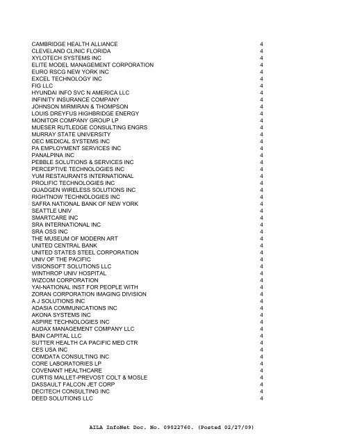 FY08 counts--ALL EMPLOYERS of Initial H-1Bs - Visa Lawyer Blog