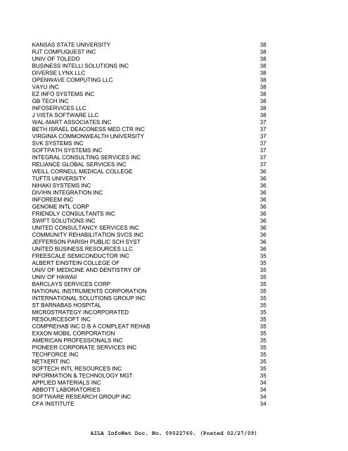 FY08 counts--ALL EMPLOYERS of Initial H-1Bs - Visa Lawyer Blog