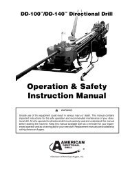 Operator's Manual - American Augers, Inc.