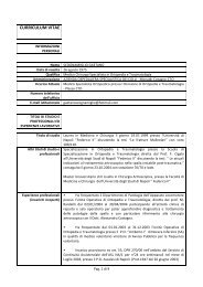 curriculum vitae - Ospedali dei Colli