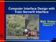 Computer Interface Design with Train Server ... - The Conductor