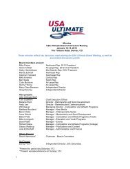 Minutes USA Ultimate Board of Directors Meeting January 12-13 ...