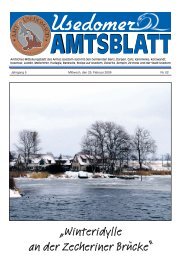 âWinteridylle an der Zecheriner BrÃ¼ckeâ - Amt Usedom SÃ¼d