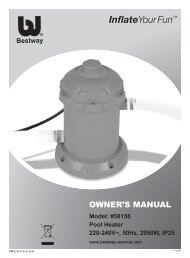 OWNER'S MANUAL - Bestway