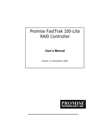 Promise FastTrak 100-Lite RAID Controller - VIA Embedded