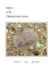 Volume 10(2) - The California Lichen Society (CALS)