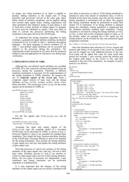 estimation of path delays using vhdl logic simulation - LEDA