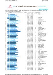Pagina 1 di 56 SAINTELYON SUIVI LIVE 06/12/2010 http://www ...