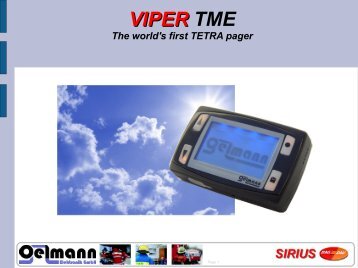 Oelmann VIPER TME Tetra Pager - Sigma Wireless