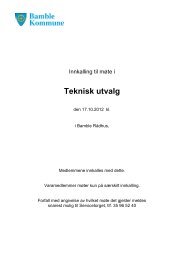 Tillegskart til mÃ¸te i Teknisk utvalg den 17.10.2012 - Bamble kommune