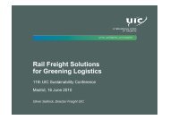 Rail Freight Solutions for Greening Logistics - The 12th UIC ...