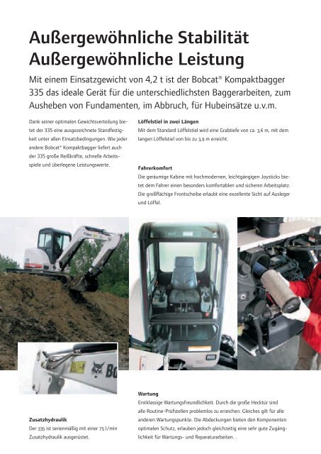 Broschüre Bagger 335 - Bobcat.eu