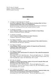 List of Publications - Institut fÃ¼r Allgemeine Mechanik - RWTH ...